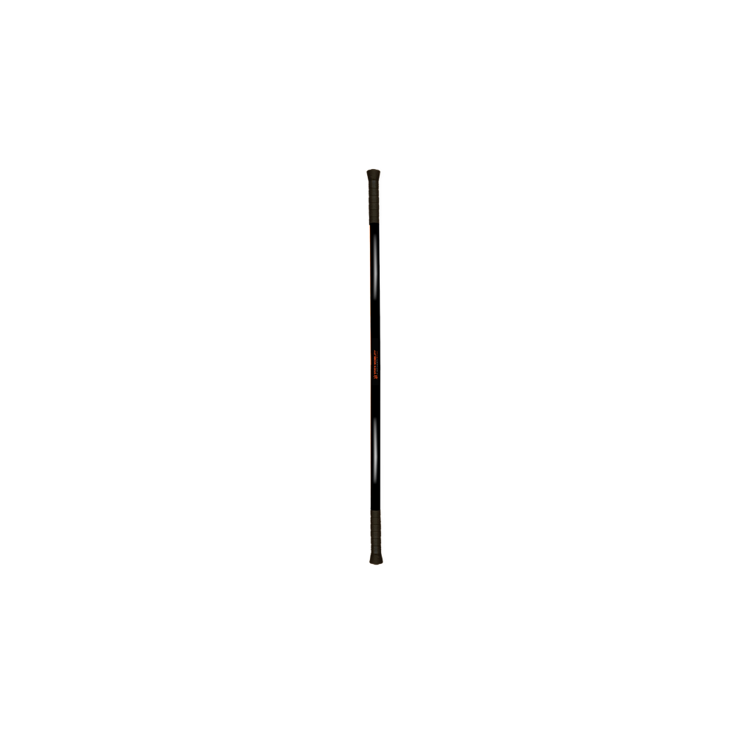 Black baseball bat on a white background