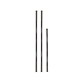 Three black sticks of varying lengths on a white background