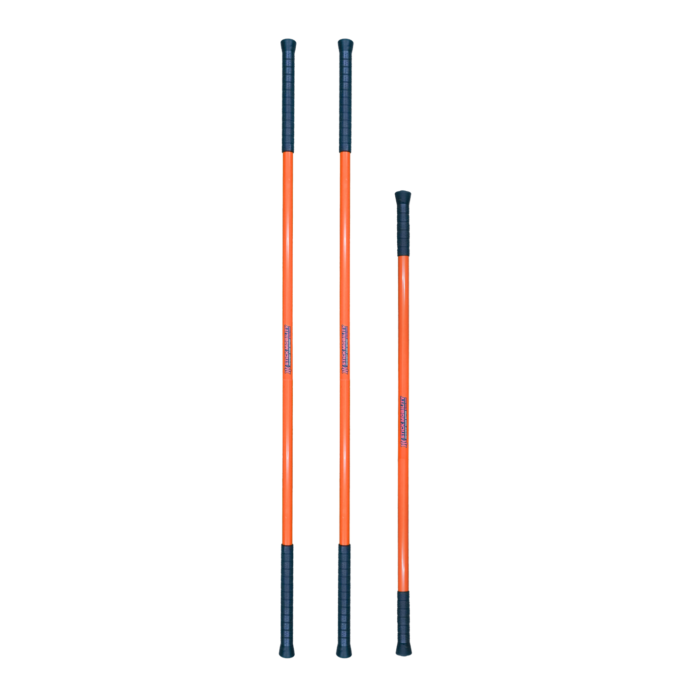 3 Training Sticks that come in the Training Stick Bundle - 2 Long Sticks and 1 Short Stick