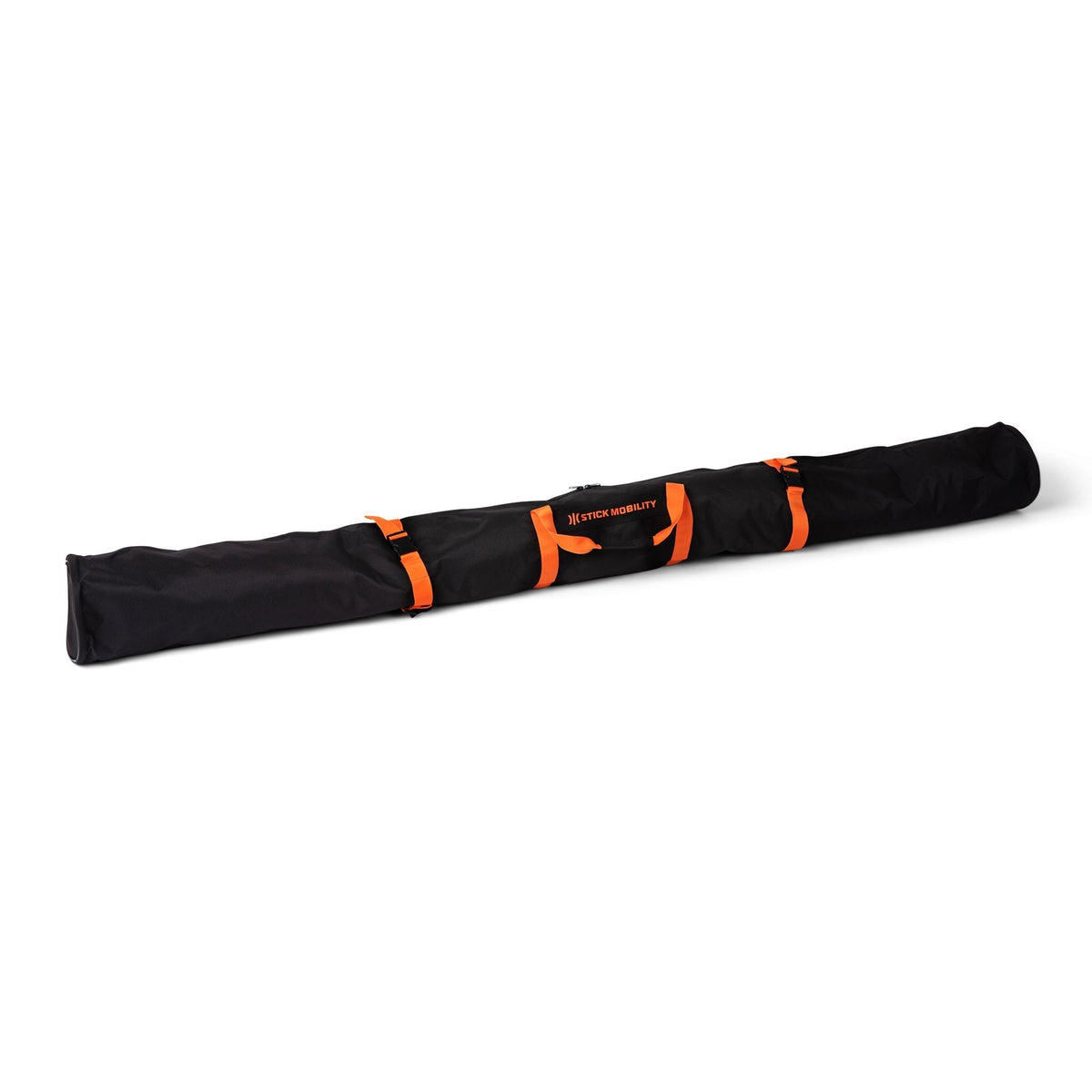 Studio image of the full Stick Mobility training stick carry bag, showcasing its sleek design and functionality, photographed on a clean white background.