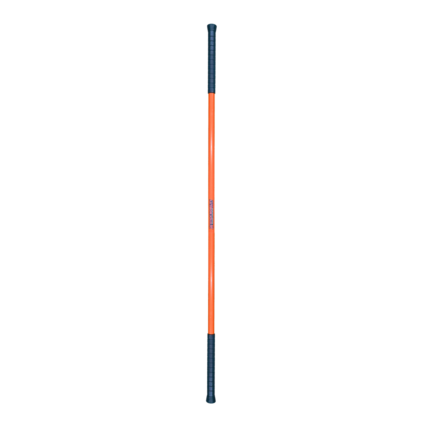 Orange and black pole on a white background