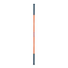 Orange and black pole on a white background