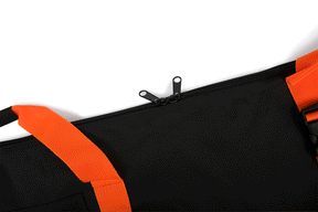 Animated GIF showcasing different product shots of the Stick Mobility training stick carry bag, including close-ups of the clip, zipper, handle, and full bag, emphasizing its design and functionality.