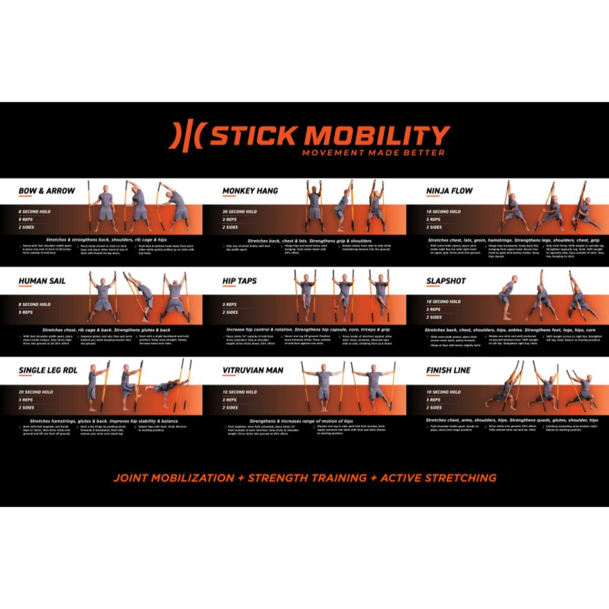 Stick Mobility Training Poster - Stick Mobility US